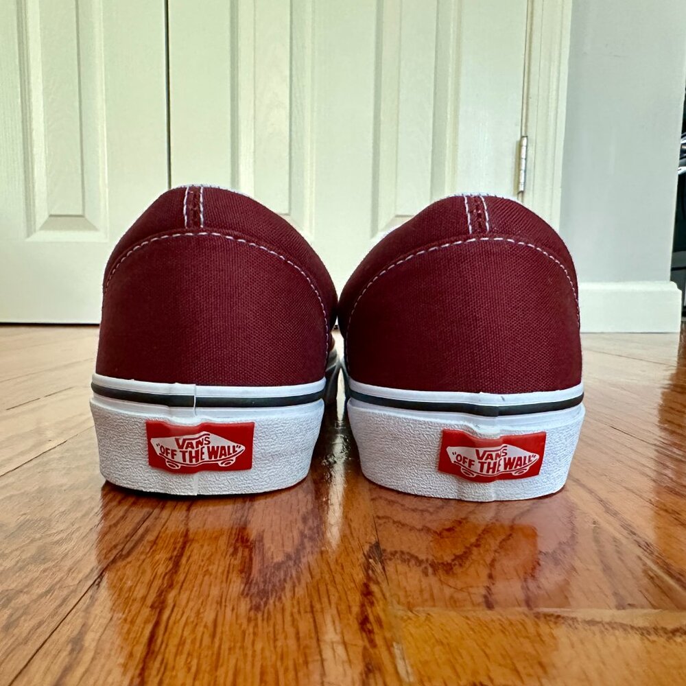 Vans Authentic Shoe Burgundy Size 9.5W/8M - Picture 3 of 7
